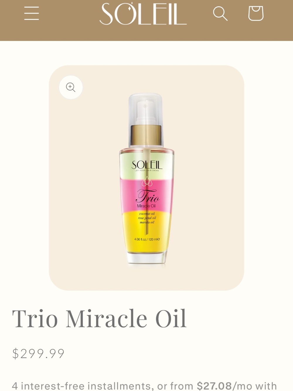 Miracle Hair Oil Hair Argan Oil
